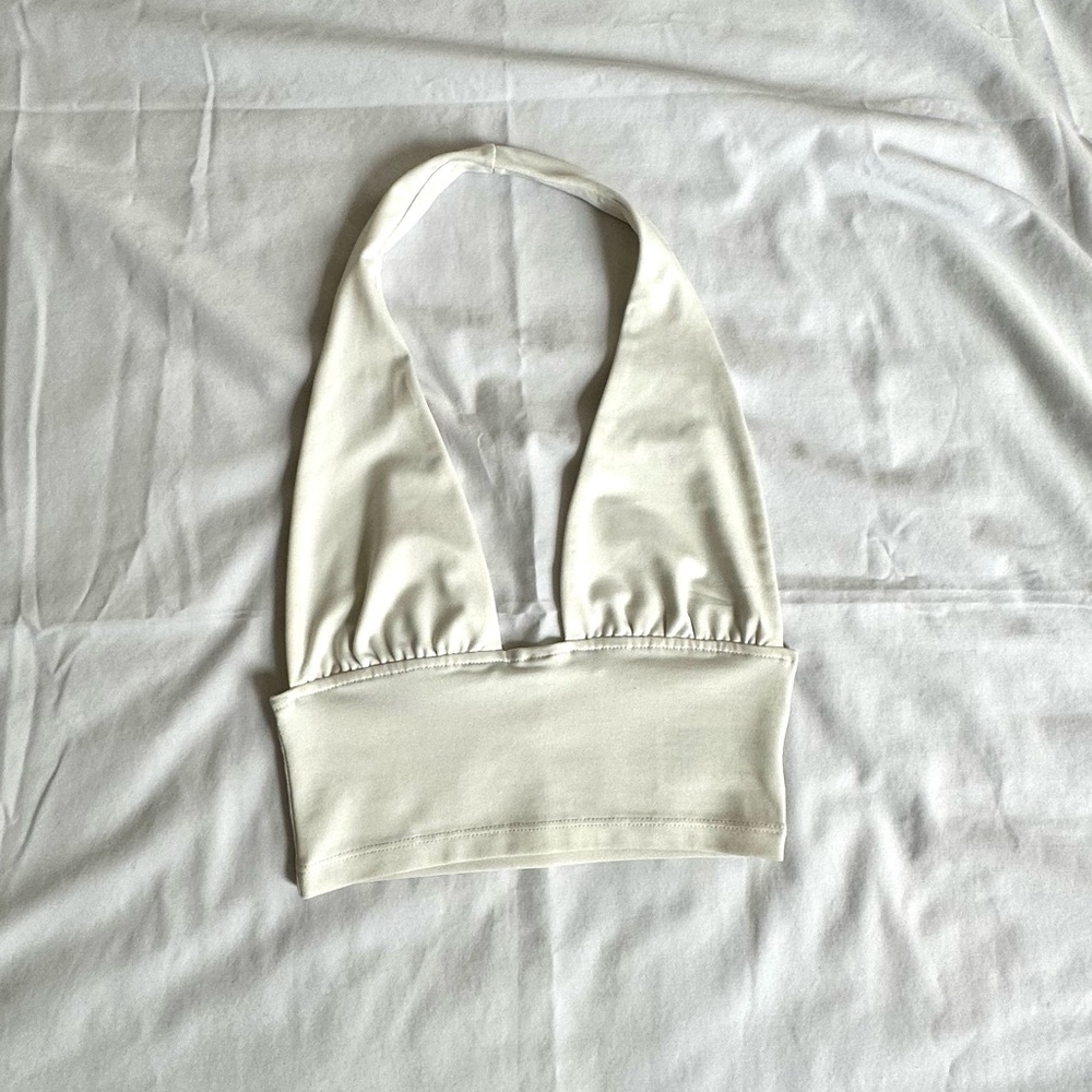 White Backless top